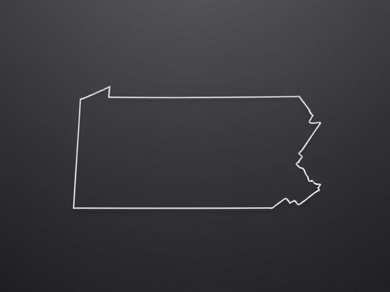 Shape of the state of Pennsylvania